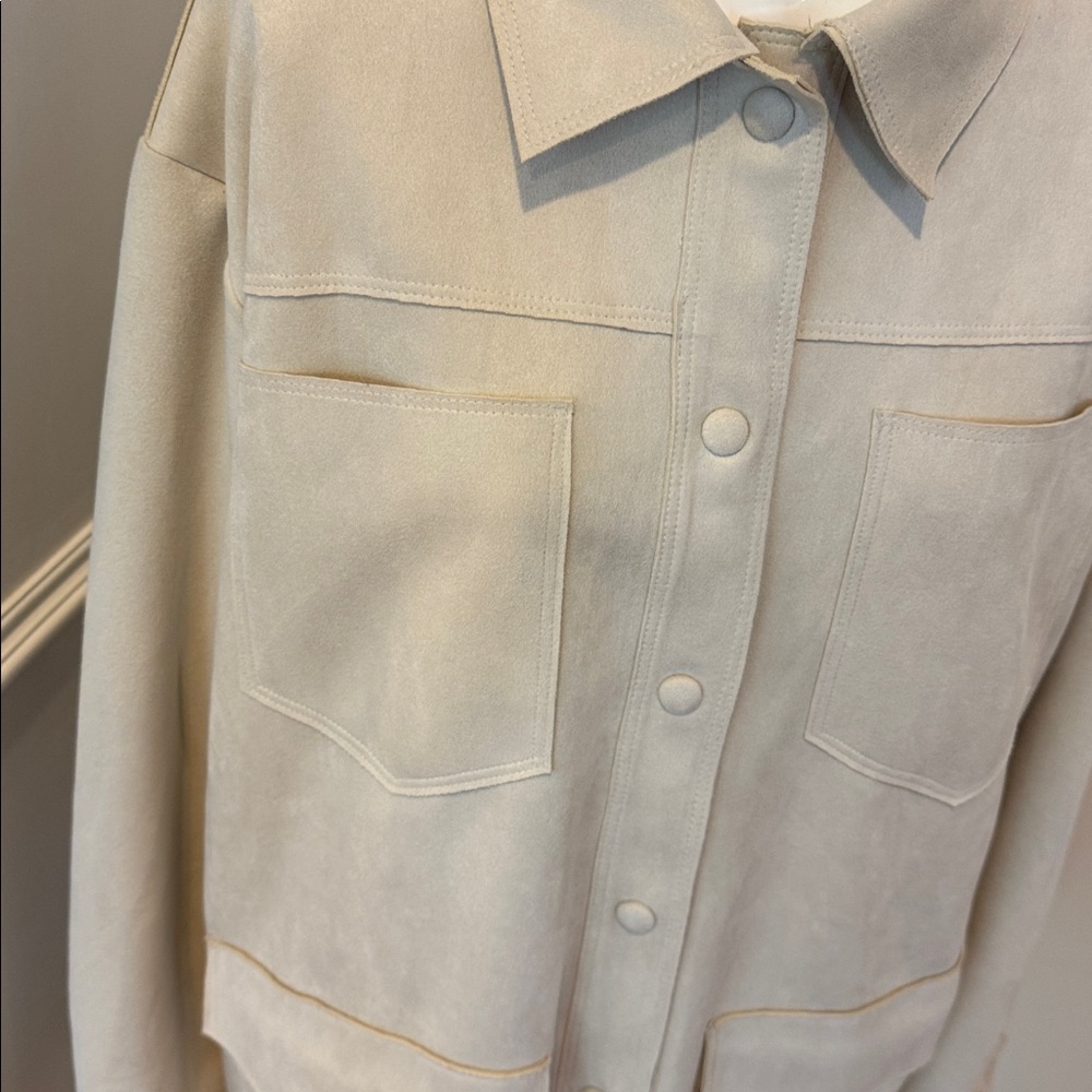 Zara Cream Belted Jacket - Picture 3 of 6